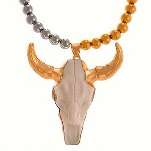 “Bull Skull” Horned Gothic Skeleton Cow Heifer Longhorn Western Country Bracelet